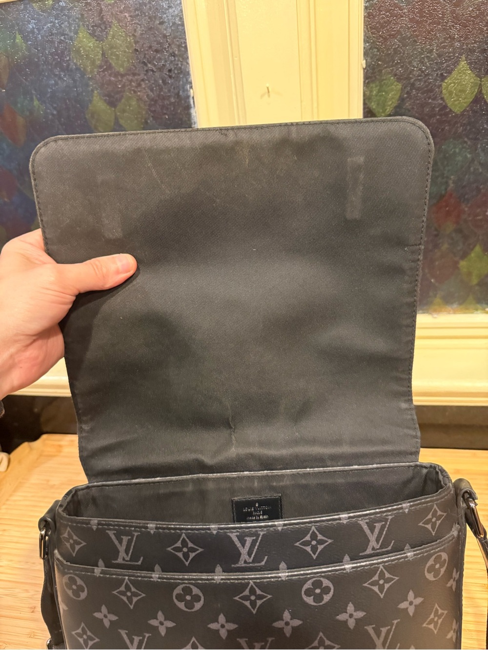 100% authentic  Louis Vuitton Men's Black Monogram eclipse Crossbody project bag - Picture 7 of 12